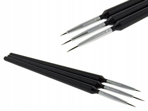 Кисти для украшения ногтей, Акриловый гель, Черный, 3 шт., Inna marka
Кисти для украшения ногтей, Акриловый гель, Черный, 3 шт., Inna marka