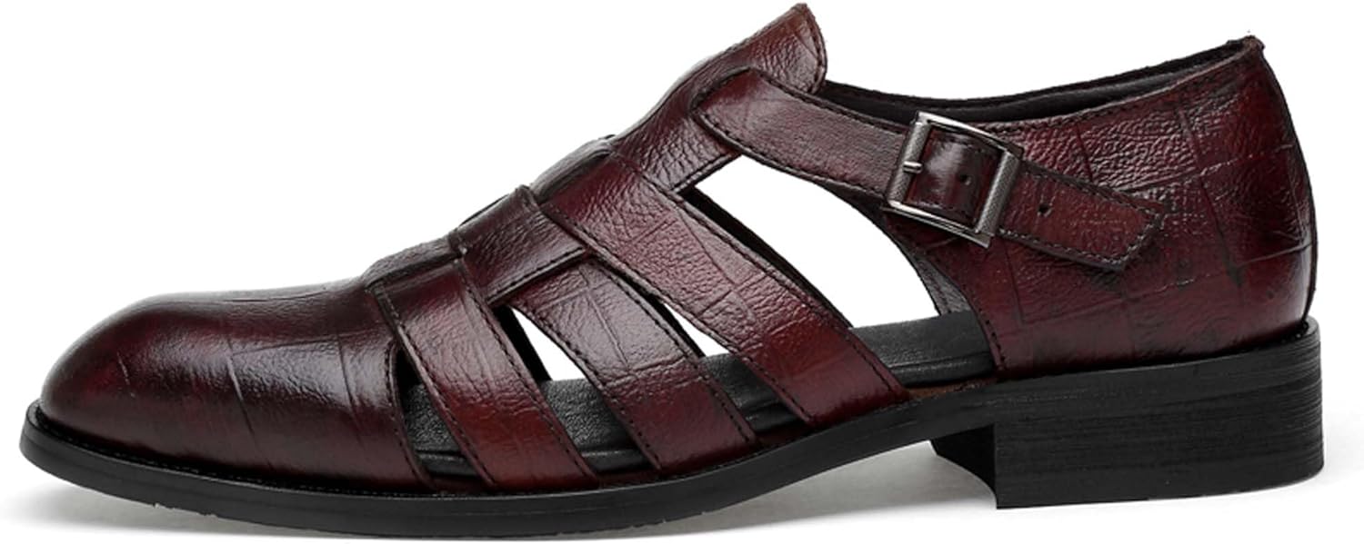 Мужские кожаные сандалии Vtiao, римские сандалии, мужские босоножки, модные деловые сандалии, повседневные удобные сандалии, мягкие и дышащие, противоскользящие, износостойкие, долговечные (верх из коровьей кожи/резиновая подошва), коричневый
Мужские кожаные сандалии Vtiao, римские сандалии, мужские босоножки, модные деловые сандалии, повседневные удобные сандалии, мягкие и дышащие, противоскользящие, износостойкие, долговечные (верх из коровьей кожи/резиновая подошва), коричневый