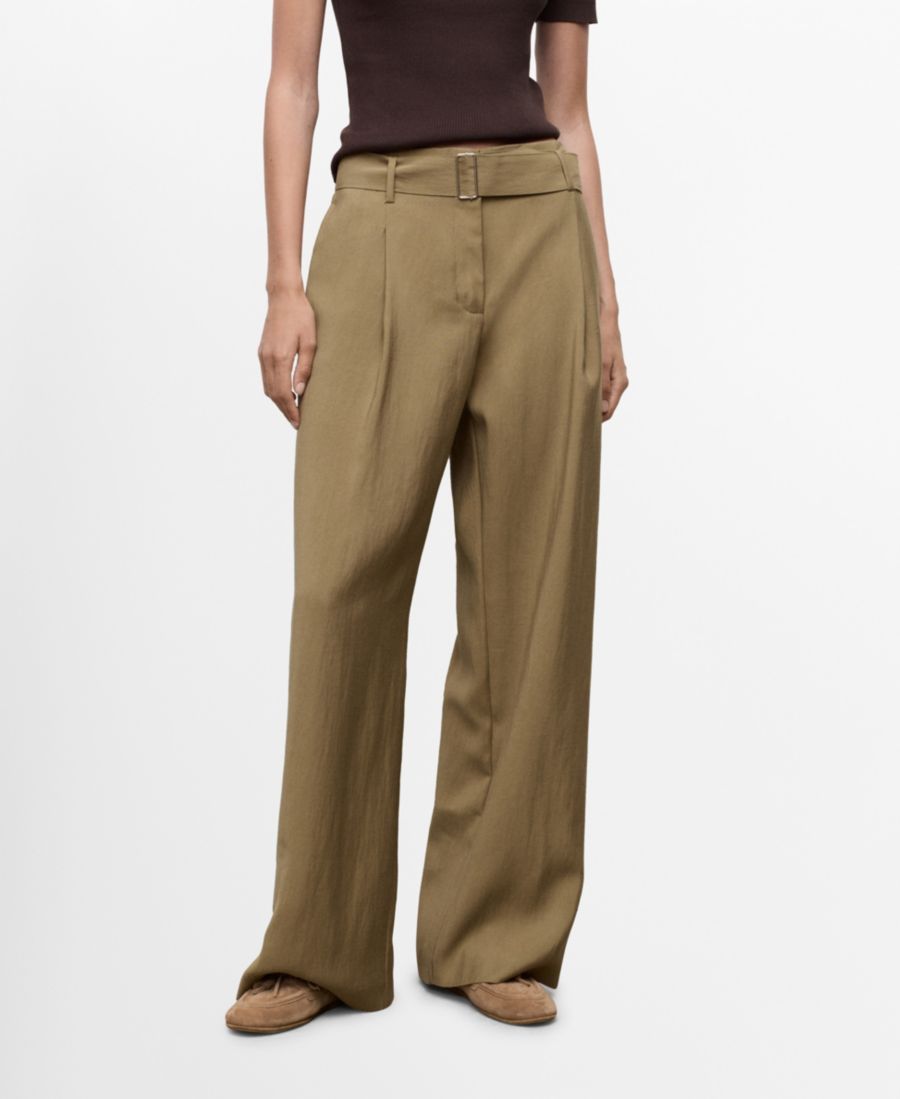 Женские брюки-бумажный мешок с поясом MANGO, Olive Green
Женские брюки-бумажный мешок с поясом MANGO, Olive Green