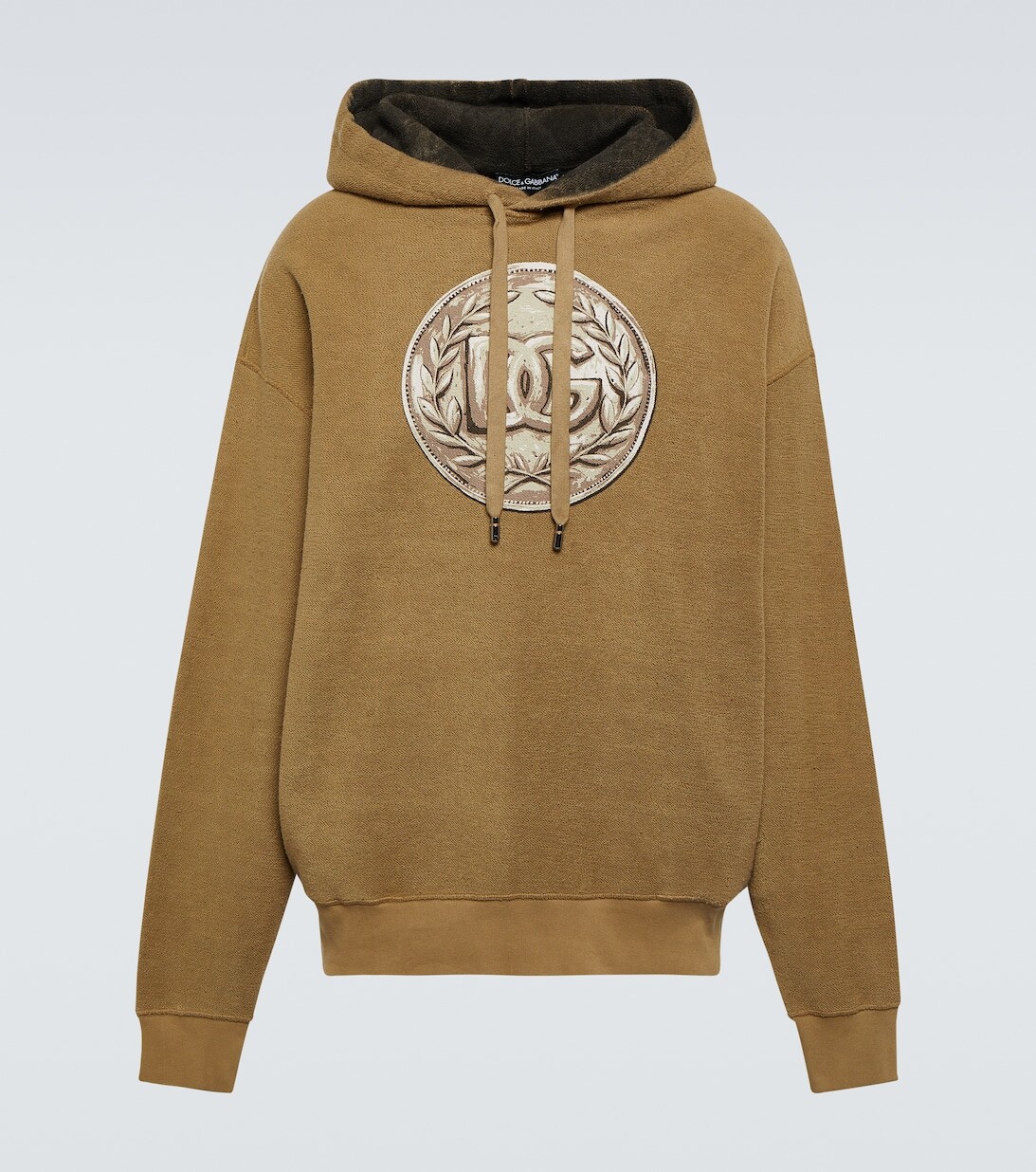 Худи из хлопкового джерси с принтом Dolce&Gabbana, коричневый
Худи из хлопкового джерси с принтом Dolce&Gabbana, коричневый