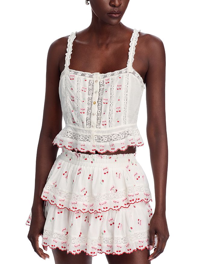 Топ Vietta LoveShackFancy, белый
Топ Vietta LoveShackFancy, белый