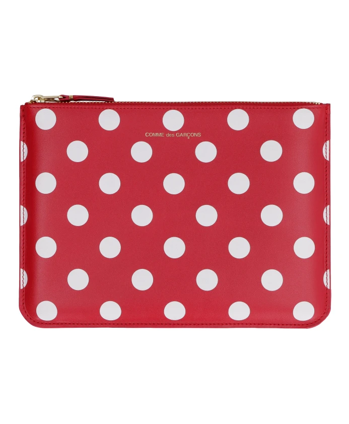 Плоская кожаная сумка с логотипом Comme Des Garã§Ons, красный
Плоская кожаная сумка с логотипом Comme Des Garã§Ons, красный