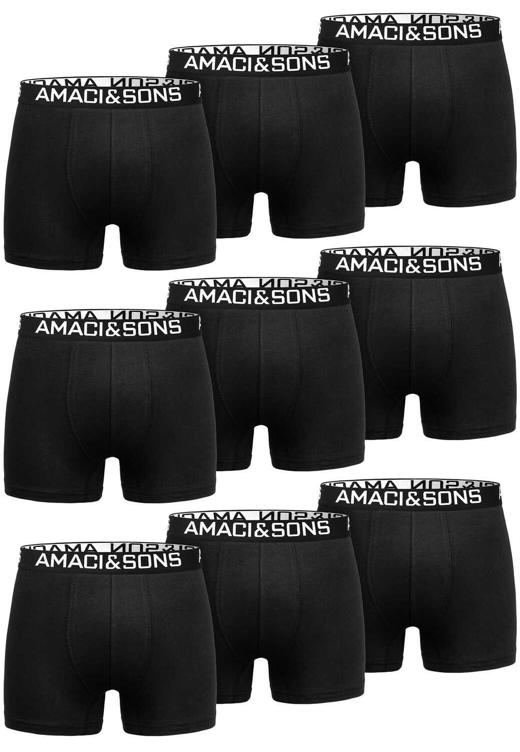 Боксеры Amaci&Sons 9 шт, черный
Боксеры Amaci&Sons 9 шт, черный