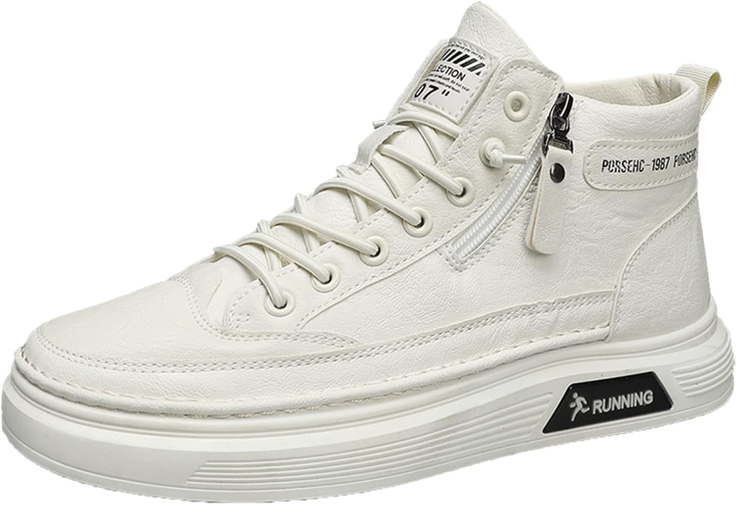 Мужские высокие кеды из искусственной кожи с эластичными шнурками и молниями- это стильная спортивная обувь с противоскользящей подошвой, подходящая для прогулок на улице, путешествий и вождения Negyanme, бежевый
Мужские высокие кеды из искусственной кожи с эластичными шнурками и молниями- это стильная спортивная обувь с противоскользящей подошвой, подходящая для прогулок на улице, путешествий и вождения Negyanme, бежевый