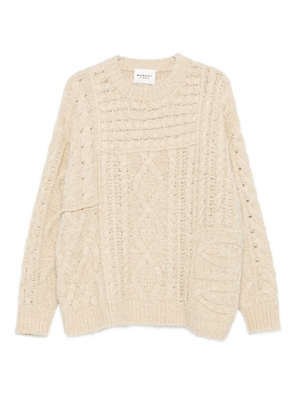 Свитер с круглым вырезом, связанный косами MARANT ÉTOILE, нейтральный
Свитер с круглым вырезом, связанный косами MARANT ÉTOILE, нейтральный