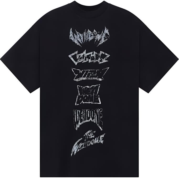 Футболка унисекс черная We11Done, черный
Футболка унисекс черная We11Done, черный