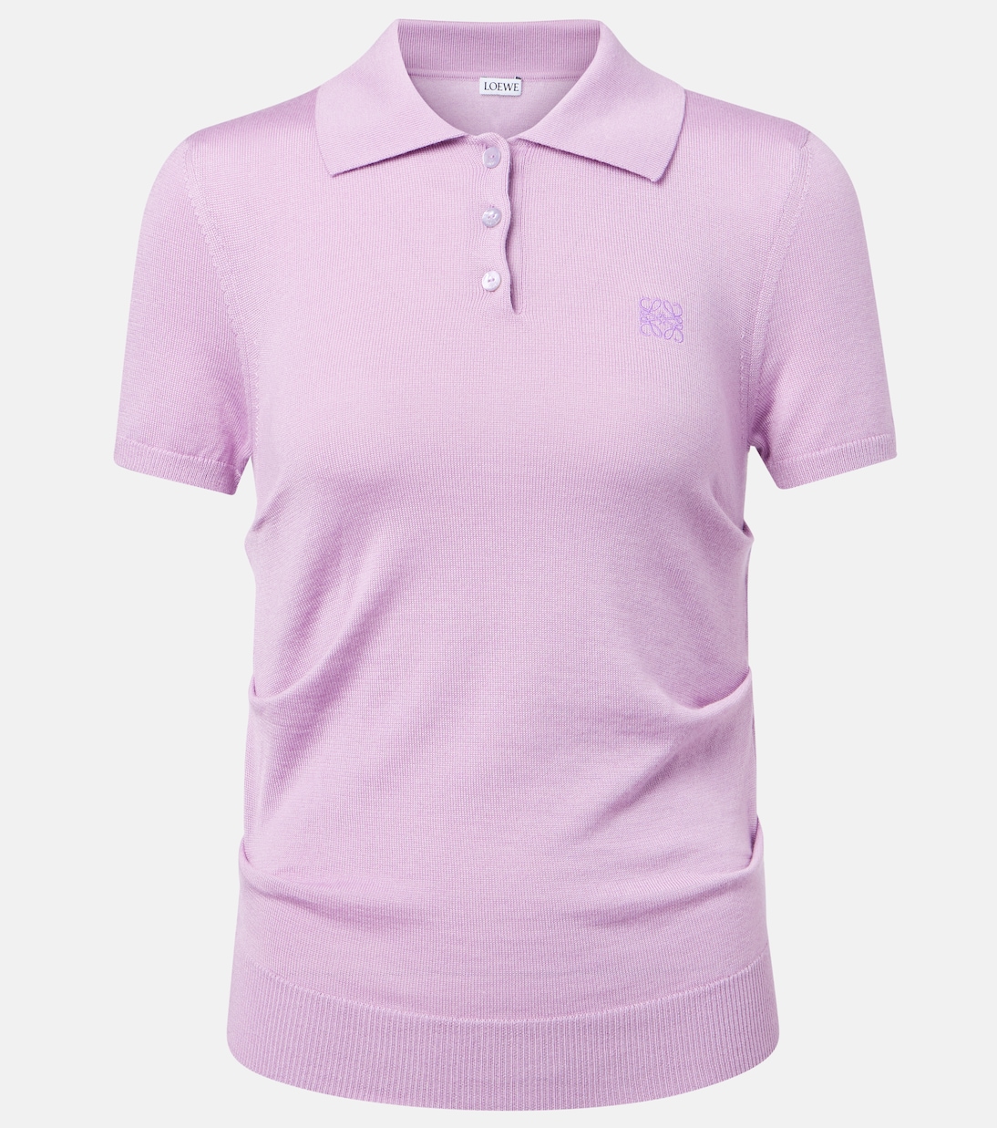 Анаграмма кашемировый и шелковый свитер-поло Loewe, Lilac
Анаграмма кашемировый и шелковый свитер-поло Loewe, Lilac