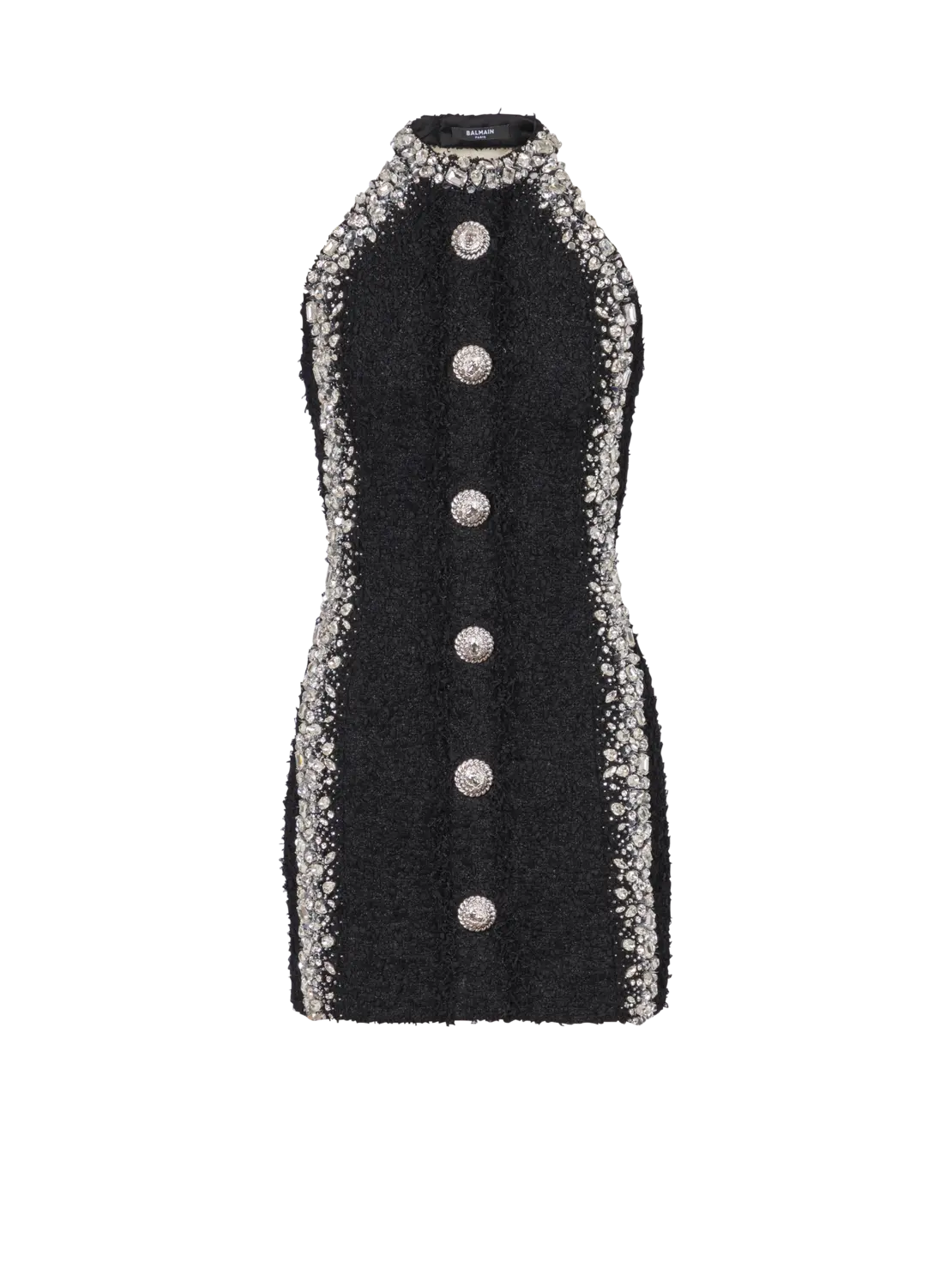 Короткое вышитое платье с пуговицами SL Balmain, черный
Короткое вышитое платье с пуговицами SL Balmain, черный