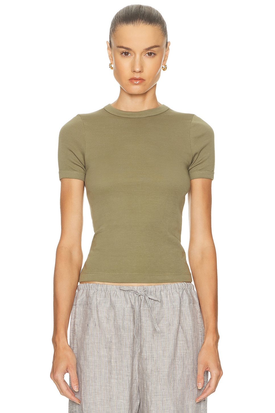 Футболка с коротким рукавом New Classic из хлопка Supima Enza Costa, Olive Stone
Футболка с коротким рукавом New Classic из хлопка Supima Enza Costa, Olive Stone