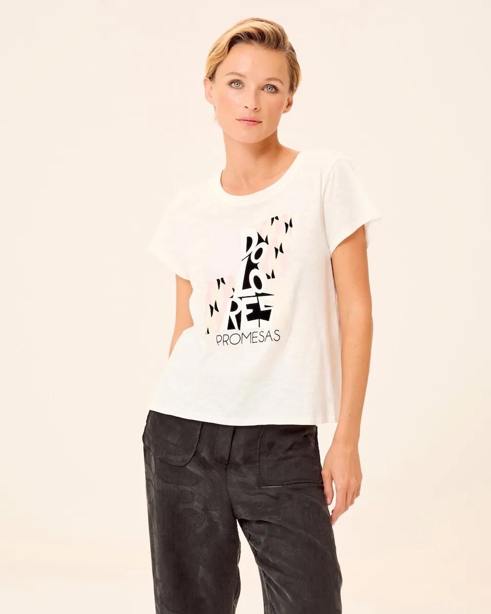 Женская футболка Ondine с коротким рукавом и принтом спереди Dolores Promesas, белый
Женская футболка Ondine с коротким рукавом и принтом спереди Dolores Promesas, белый