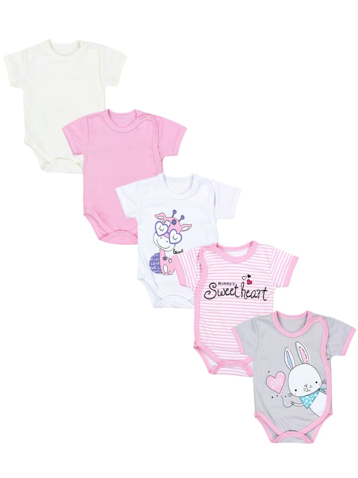 TupTam Комплект из 5 боди с короткими рукавами для девочки, бело-серый
TupTam Комплект из 5 боди с короткими рукавами для девочки, бело-серый