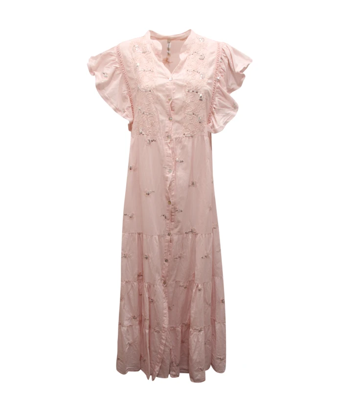 Хлопковое платье с пайетками Tensione In, розовый
Хлопковое платье с пайетками Tensione In, розовый