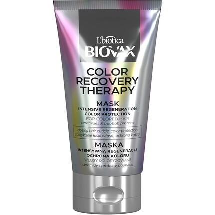 Recovery Color Therapy Интенсивная восстанавливающая защитная маска для волос 150мл, Biovax
Recovery Color Therapy Интенсивная восстанавливающая защитная маска для волос 150мл, Biovax