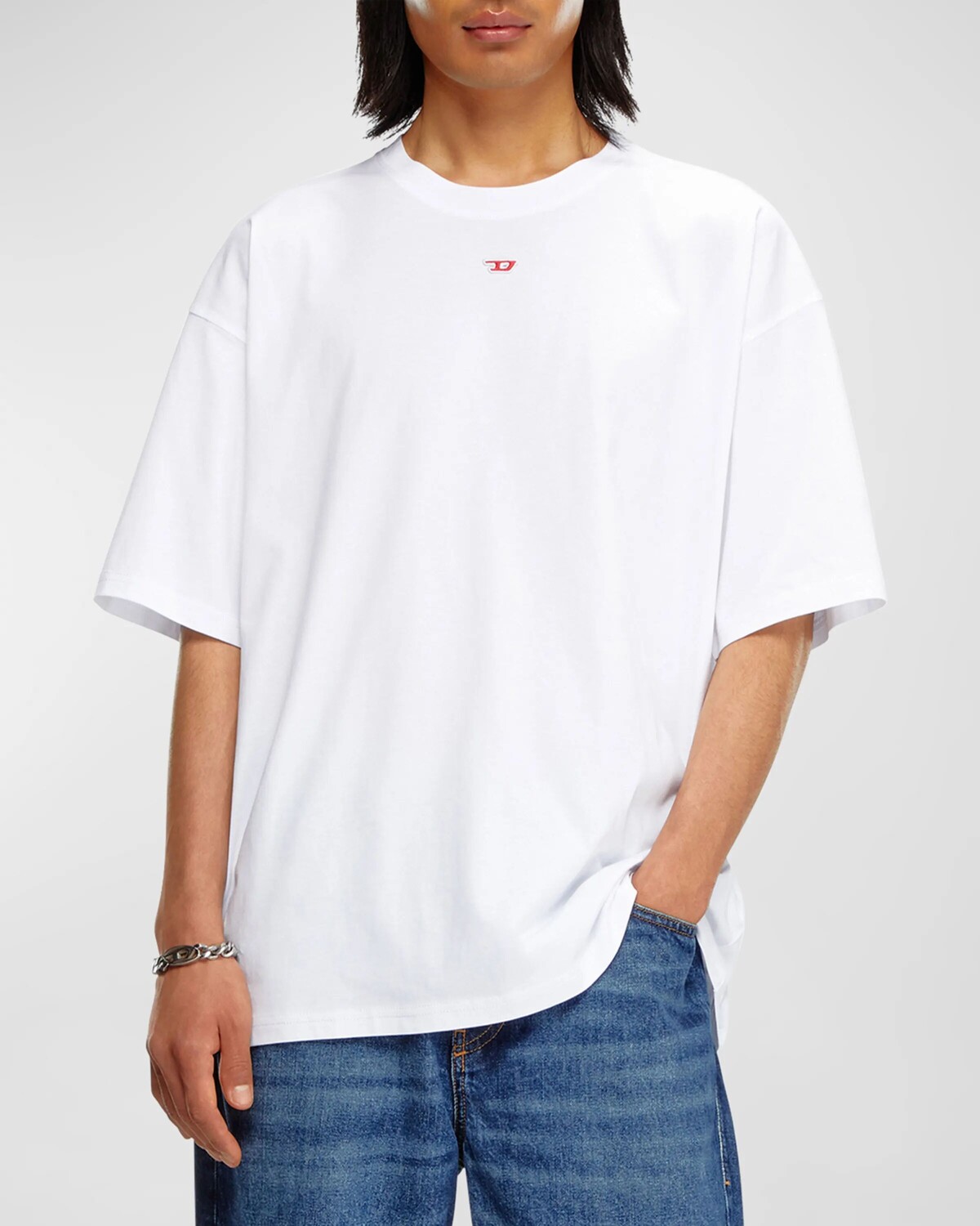 Мужская футболка с вышитой нашивкой D Diesel, цвет Bright White, Белый, Мужская футболка с вышитой нашивкой D Diesel, цвет Bright White
Мужская футболка с вышитой нашивкой D Diesel, цвет Bright White, Белый, Мужская футболка с вышитой нашивкой D Diesel, цвет Bright White