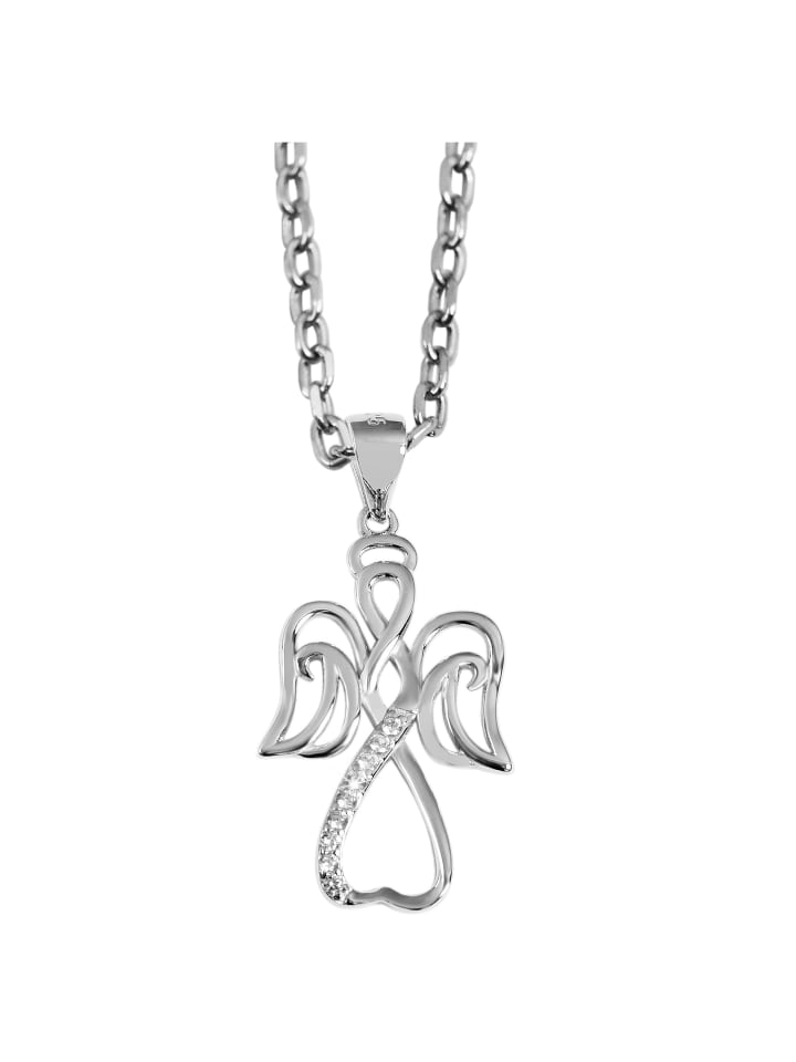 Adeliás Женский кулон в виде ангела из серебра 925 пробы с фианитами в серебряной оправе
Adeliás Женский кулон в виде ангела из серебра 925 пробы с фианитами в серебряной оправе