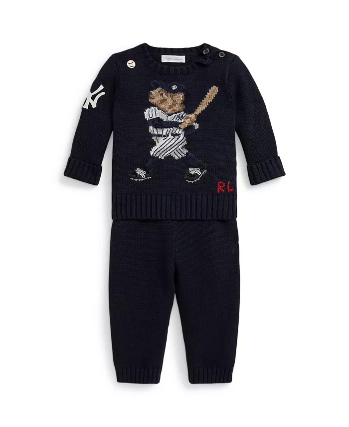 Детский комплект для мальчика: свитер с круглым вырезом и брюки Polo Ralph Lauren, черный
Детский комплект для мальчика: свитер с круглым вырезом и брюки Polo Ralph Lauren, черный