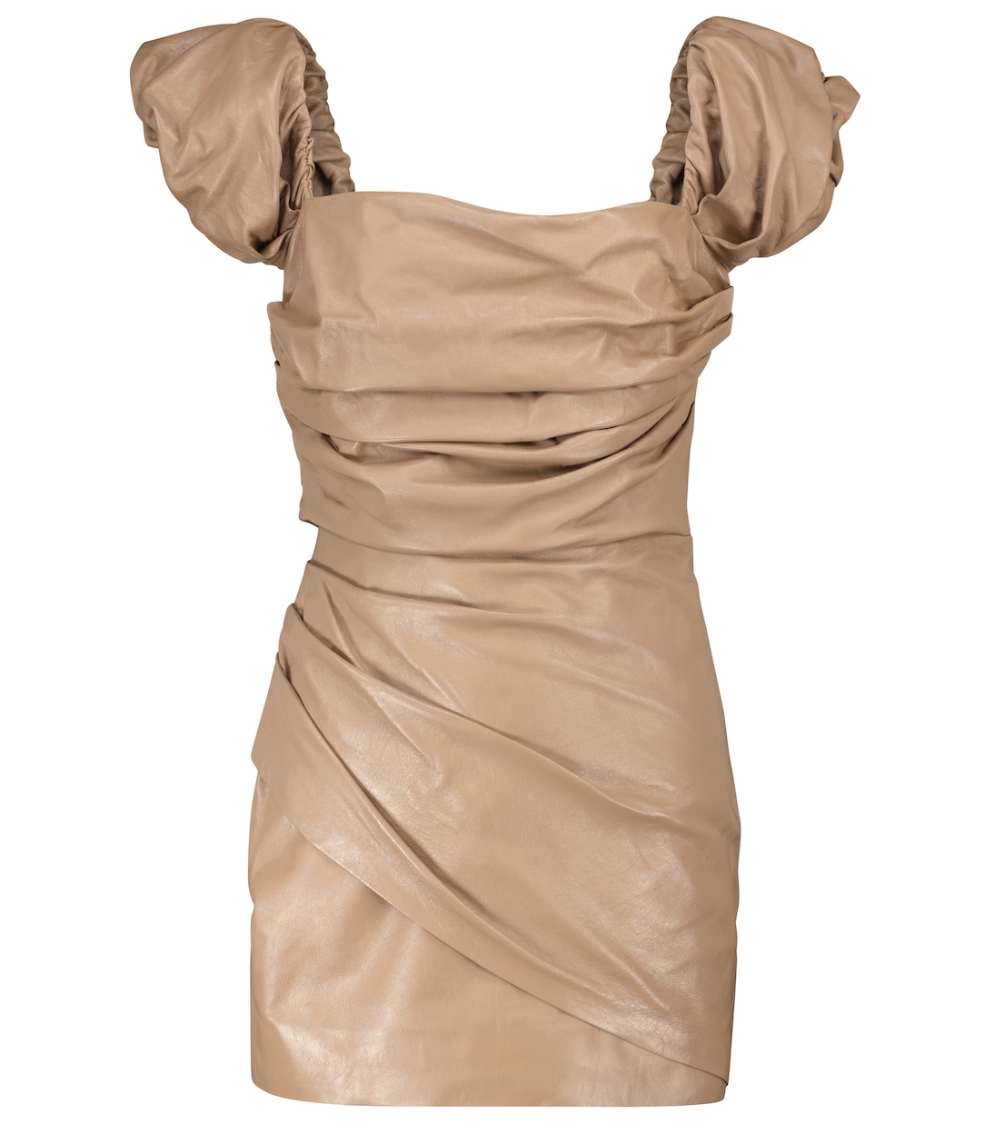 Кожаное мини-платье с открытыми плечами Zeynep Arçay, бежевый
Кожаное мини-платье с открытыми плечами Zeynep Arçay, бежевый