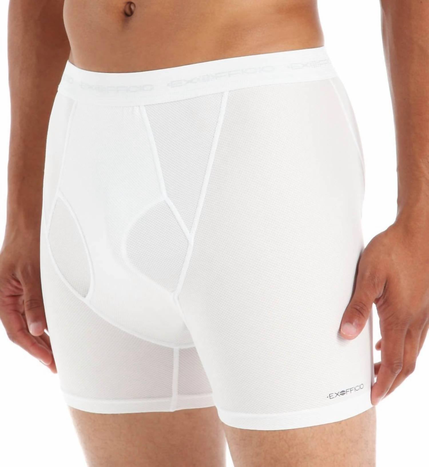 Мужские трусы-боксеры Give-N-Go белого цвета ExOfficio
Мужские трусы-боксеры Give-N-Go белого цвета ExOfficio