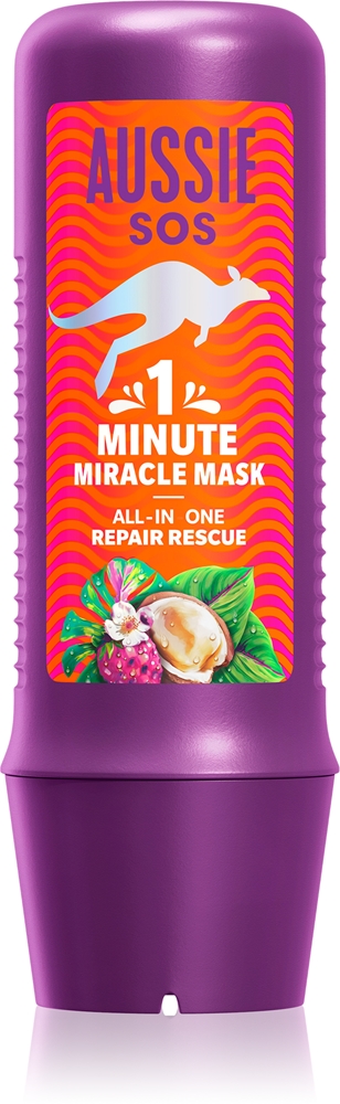 1-Минутная маска для интенсивного питания Miracle Repair Rescue для сухих и поврежденных волос Aussie, 250 мл
1-Минутная маска для интенсивного питания Miracle Repair Rescue для сухих и поврежденных волос Aussie, 250 мл