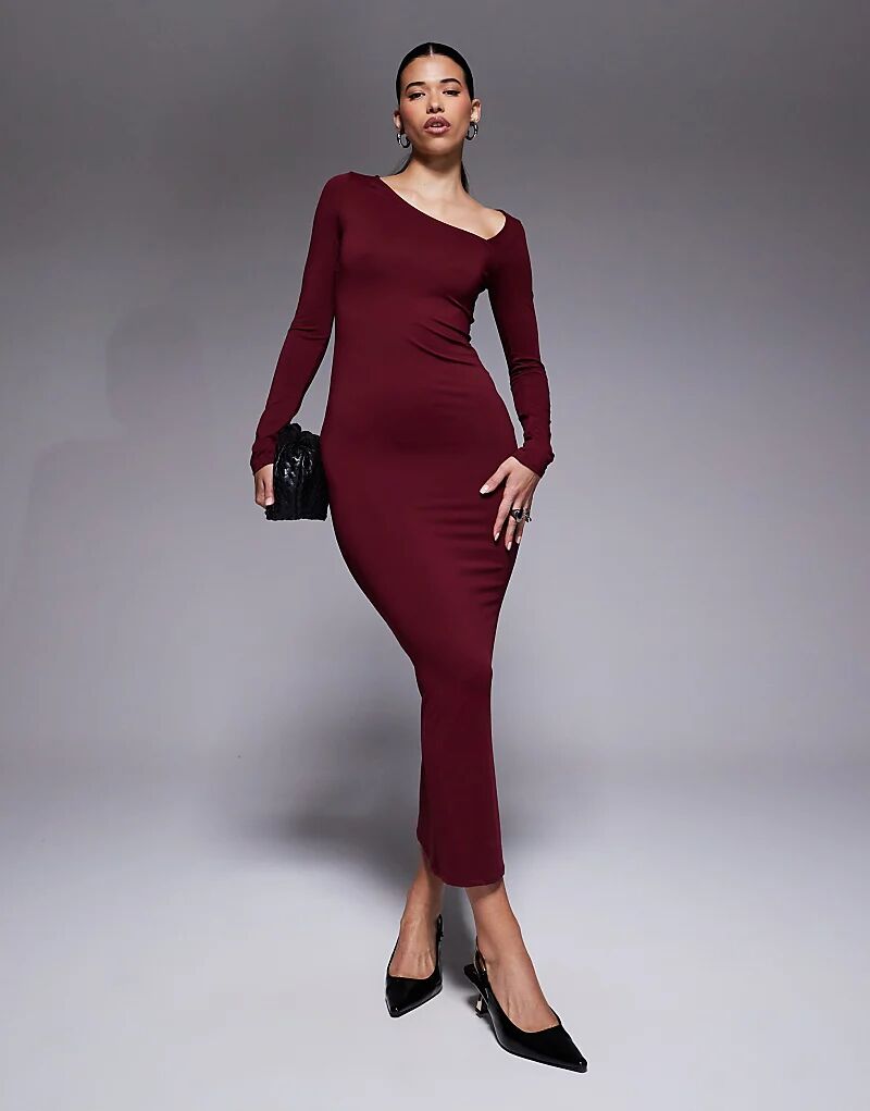 Платье макси с длинными рукавами и асимметричным вырезом ASOS DESIGN бордового цвета
Платье макси с длинными рукавами и асимметричным вырезом ASOS DESIGN бордового цвета