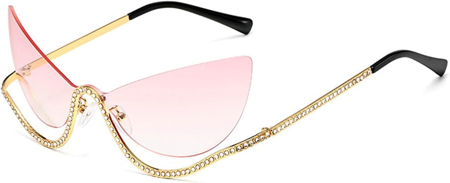 Willochra — большие безободковые солнцезащитные очки с бриллиантами, женские, с кристаллами, в стиле «кошачий глаз», винтажные, для вечеринок, с защитой от ультрафиолета UV400, C3
Willochra — большие безободковые солнцезащитные очки с бриллиантами, женские, с кристаллами, в стиле «кошачий глаз», винтажные, для вечеринок, с защитой от ультрафиолета UV400, C3