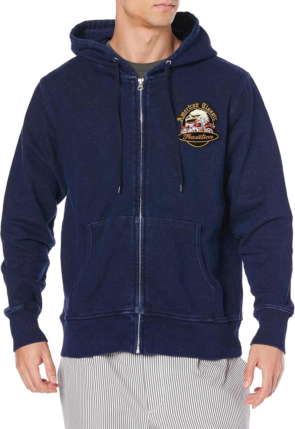 Толстовка с капюшоном F Style, джинсовая ткань 12,2 унции, окрашенная индиго, толстовка на молнии, нашивка Rider в комплекте F-Style
Толстовка с капюшоном F Style, джинсовая ткань 12,2 унции, окрашенная индиго, толстовка на молнии, нашивка Rider в комплекте F-Style