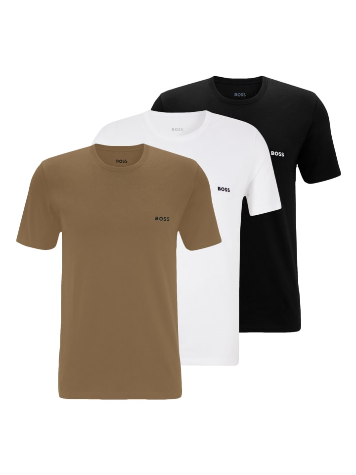 Набор из 3 разноцветных футболок с круглым вырезом
Набор из 3 разноцветных футболок с круглым вырезом