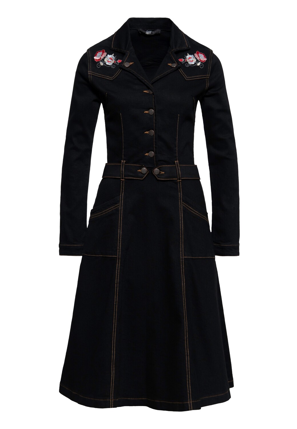 Платье Queen Queen Denim Swing, черный 
Платье Queen Queen Denim Swing, черный