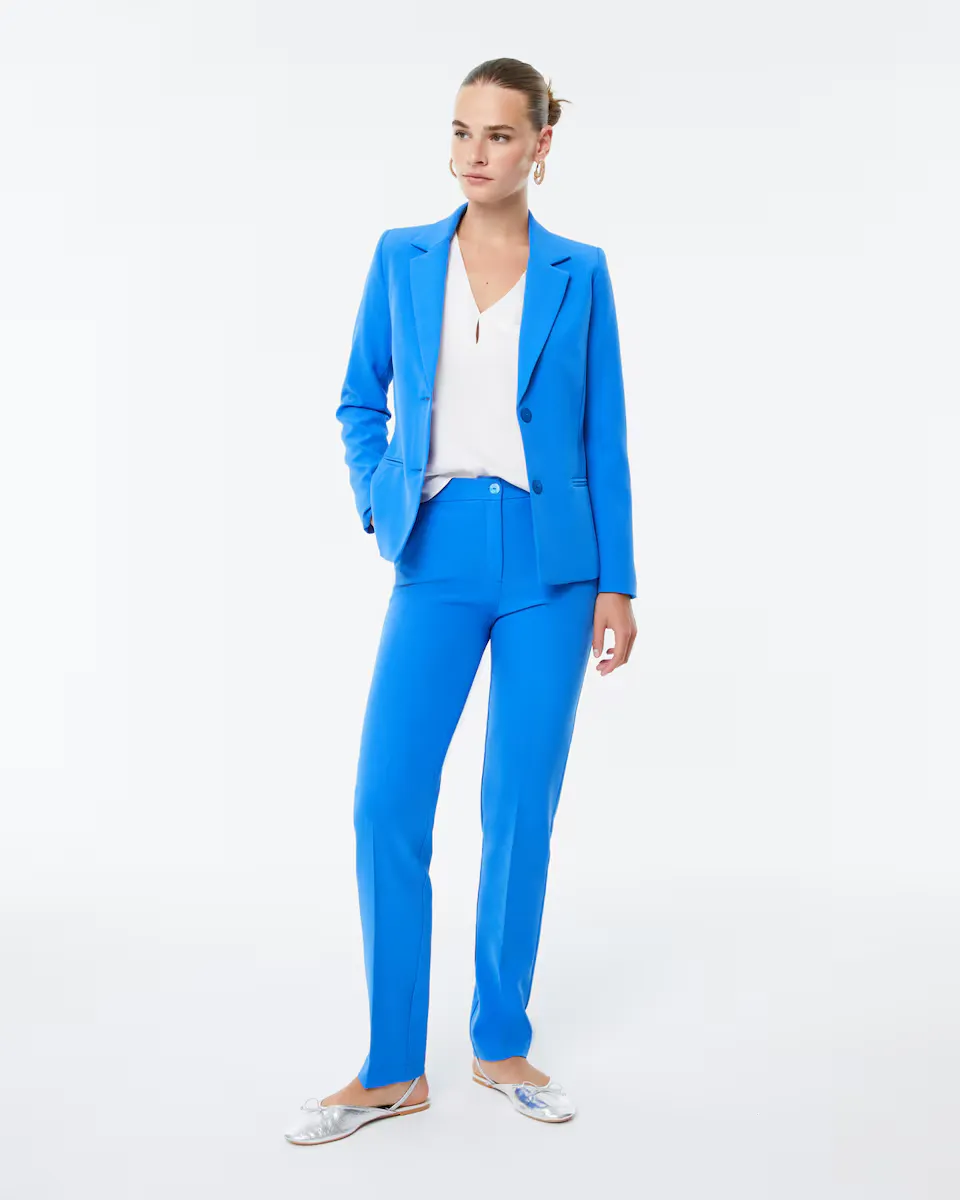 Женские классические прямые брюки из гладкой ткани Paz Torras, синий
Женские классические прямые брюки из гладкой ткани Paz Torras, синий