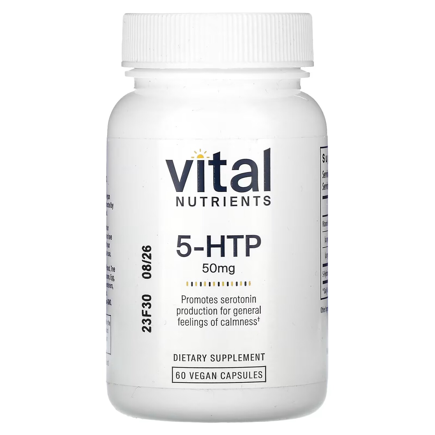 Добавка Vital Nutrients 5-HTP 50 мг, 60 веганских капсул
Добавка Vital Nutrients 5-HTP 50 мг, 60 веганских капсул