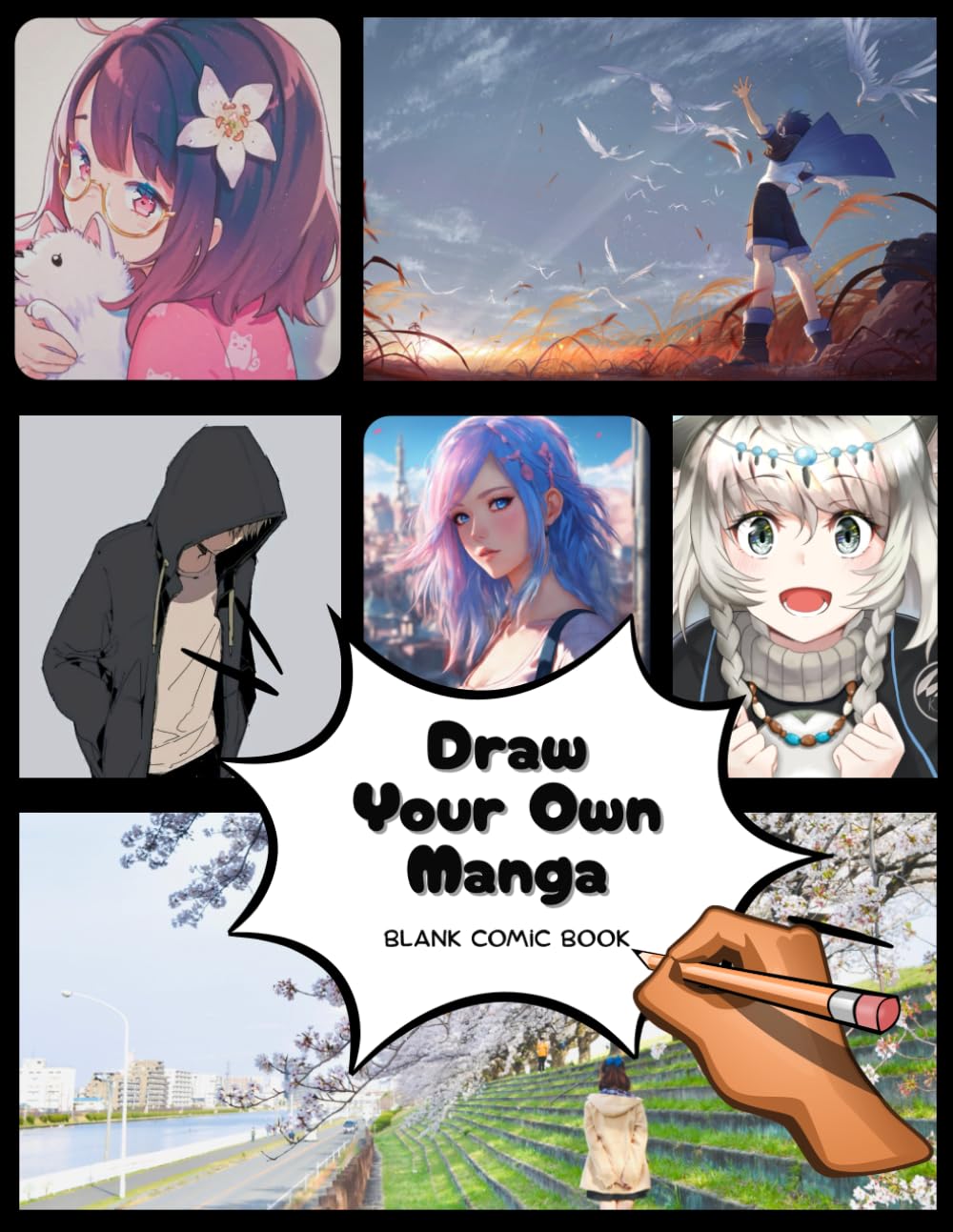 Draw your own Manga: Blank Comic Book For Kids: Write and Draw Your Own Comics - 110 Blank Pages with a Variety of Templates for Creative Kids (Independently published)
Draw your own Manga: Blank Comic Book For Kids: Write and Draw Your Own Comics - 110 Blank Pages with a Variety of Templates for Creative Kids (Independently published)