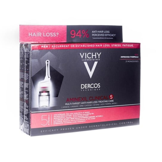 Dercos Technique MEN Aminexil Clinical 5, комплексное средство против выпадения волос, 21 x 6 мл Vichy
Dercos Technique MEN Aminexil Clinical 5, комплексное средство против выпадения волос, 21 x 6 мл Vichy