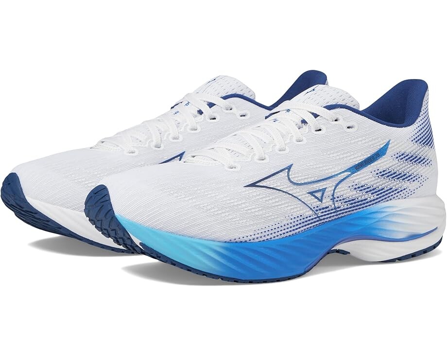 Кроссовки Mizuno Wave Rider 28, цвет White/Estate Blue 
Кроссовки Mizuno Wave Rider 28, цвет White/Estate Blue