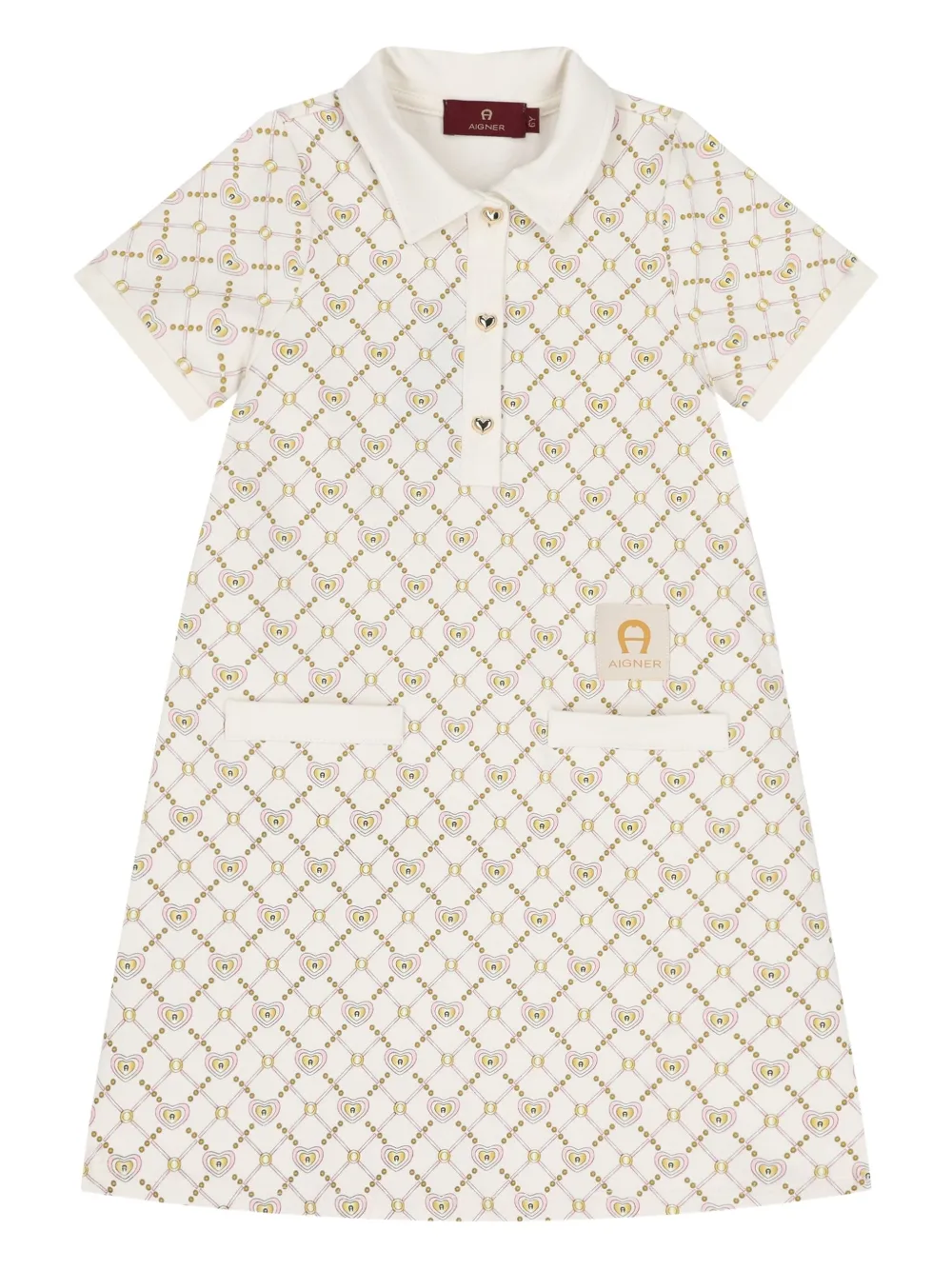 Повседневное платье с воротником-поло и логотипом в форме сердца Aigner Kids, белый
Повседневное платье с воротником-поло и логотипом в форме сердца Aigner Kids, белый
