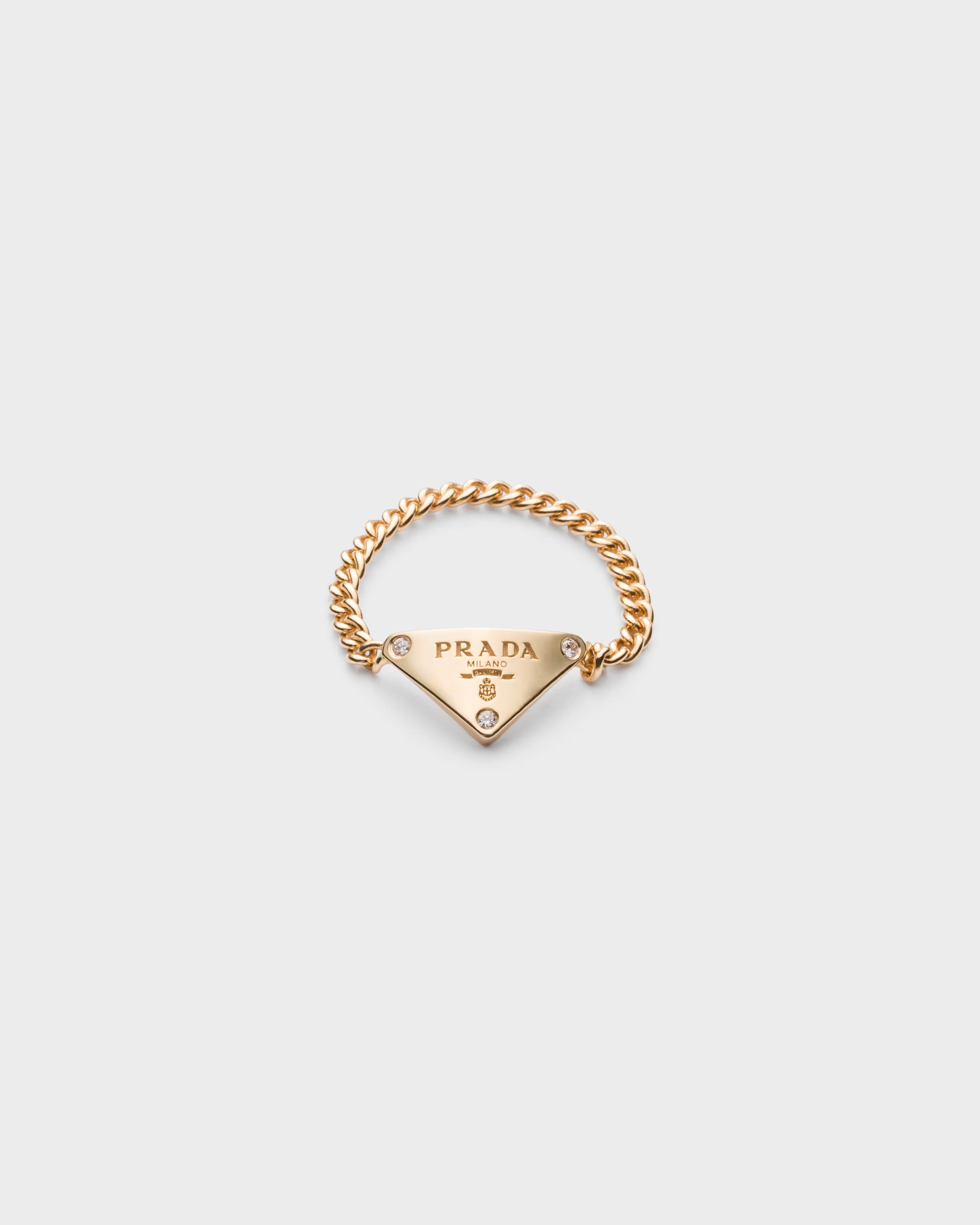 Кольцо Eternal Gold из желтого золота с бриллиантами в виде цепочки Prada, золото/белый
Кольцо Eternal Gold из желтого золота с бриллиантами в виде цепочки Prada, золото/белый
