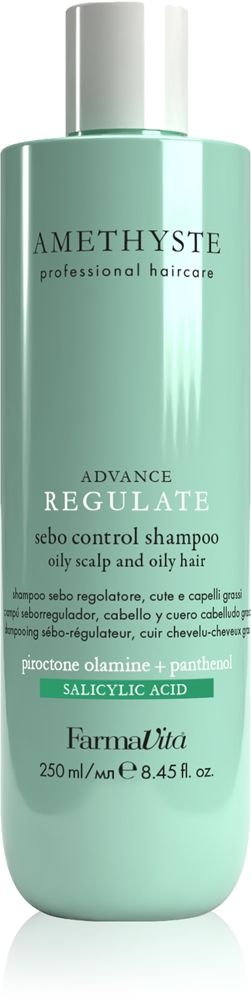 Amethyste Advanced Regulator Очищающий шампунь для жирной кожи головы Farmavita, 250 мл
Amethyste Advanced Regulator Очищающий шампунь для жирной кожи головы Farmavita, 250 мл