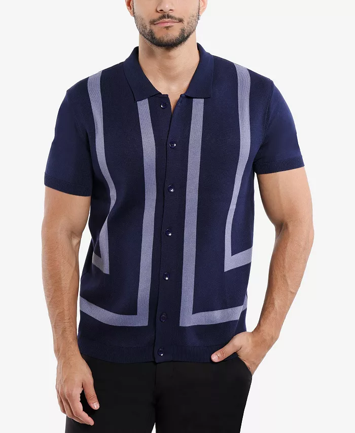 Мужской джерси-поло с коротким рукавом в жаккардовой вязке SPRING + MERCER, синий
Мужской джерси-поло с коротким рукавом в жаккардовой вязке SPRING + MERCER, синий