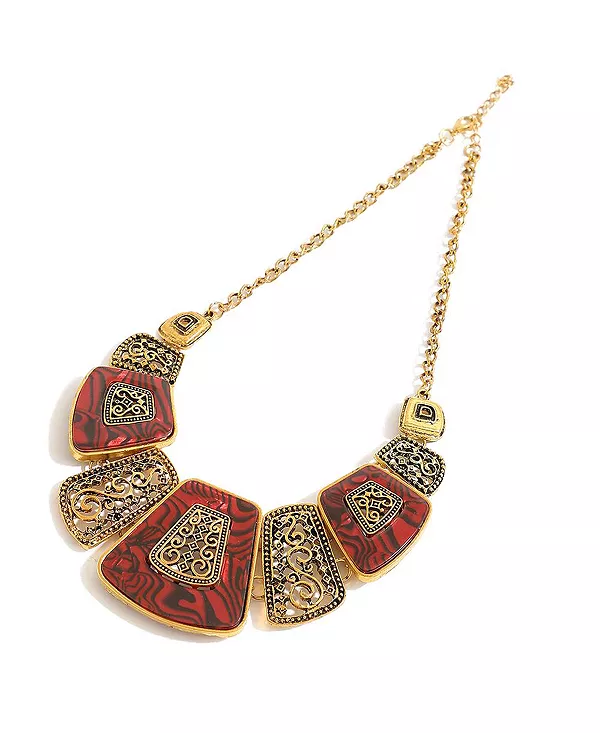 Женское позолоченное эффектное ожерелье Sohi, red
Женское позолоченное эффектное ожерелье Sohi, red