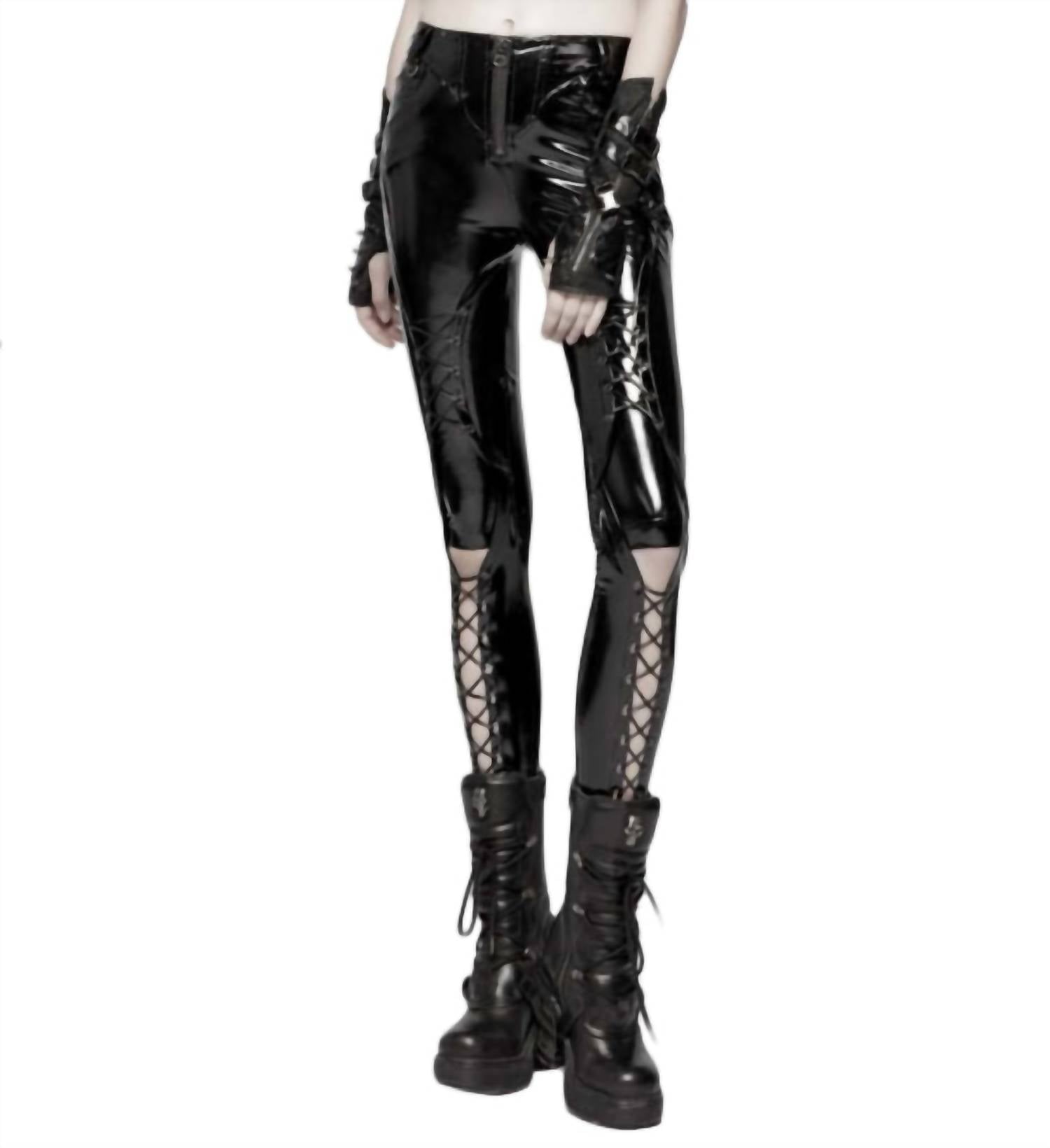 Кожаные леггинсы с кружевом спереди, цвет Liquid Western F.a.s.h.i.o.n 
Кожаные леггинсы с кружевом спереди, цвет Liquid Western F.a.s.h.i.o.n