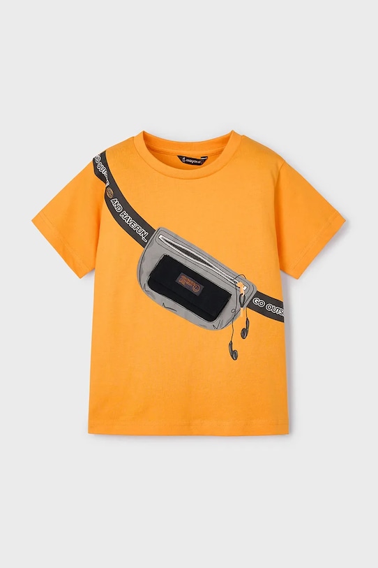 Детская хлопковая футболка Mayoral, оранжевый
Детская хлопковая футболка Mayoral, оранжевый