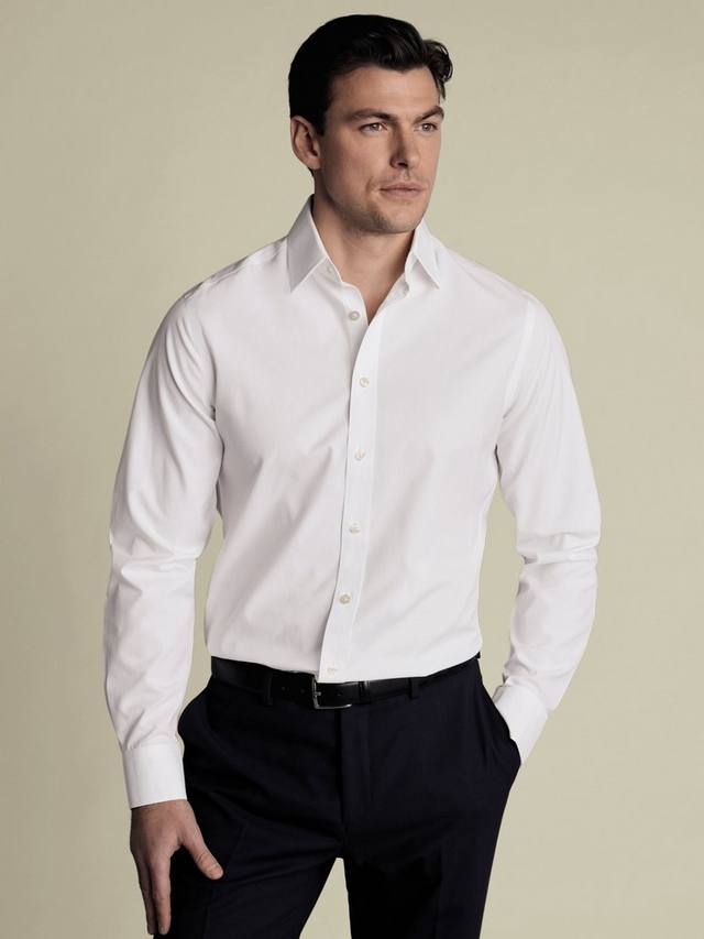 Хлопковая супертонкая рубашка из поплина Charles Tyrwhitt, White
Хлопковая супертонкая рубашка из поплина Charles Tyrwhitt, White