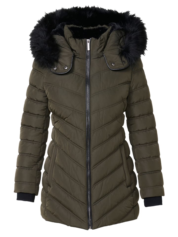 Женская утепленная куртка с капюшоном цвета хаки KOROSHI
Женская утепленная куртка с капюшоном цвета хаки KOROSHI