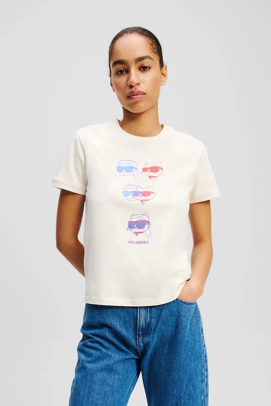 Хлопковая футболка IKON Karl Lagerfeld, бежевый
Хлопковая футболка IKON Karl Lagerfeld, бежевый