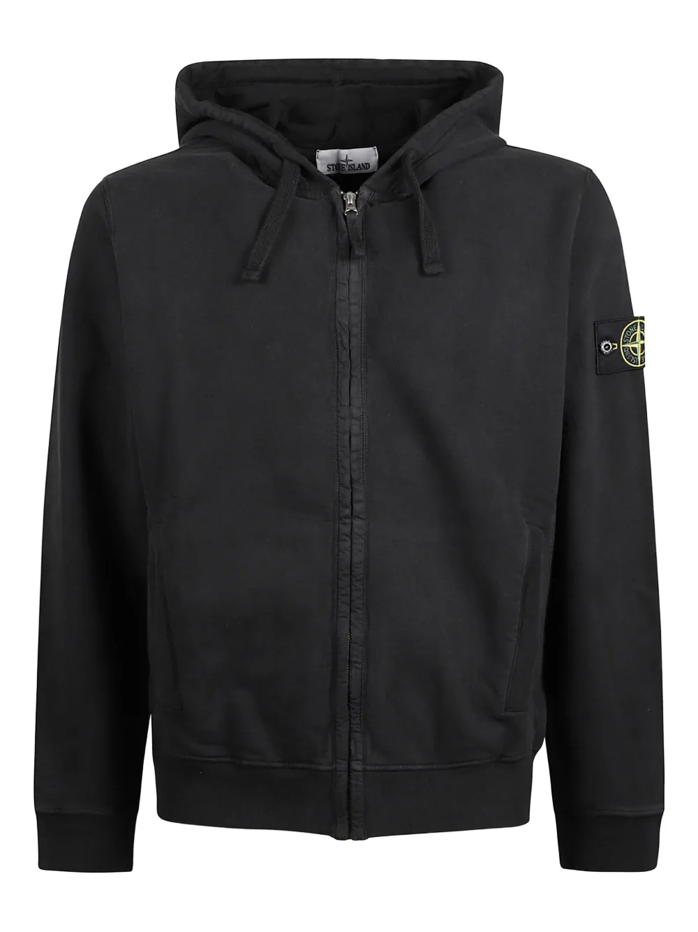 Трикотаж с капюшоном на молнии Stone Island, черный
Трикотаж с капюшоном на молнии Stone Island, черный