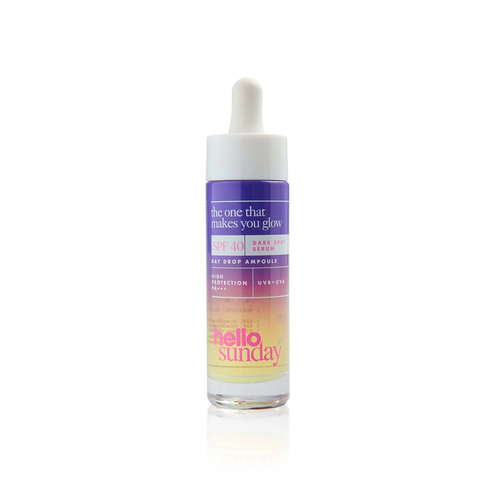 Сыворотка для лица против потемнения кожи и пигментных пятен с SPF40 the one that makes you glow dark spot serum spf40 Hello Sunday, 30 мл
Сыворотка для лица против потемнения кожи и пигментных пятен с SPF40 the one that makes you glow dark spot serum spf40 Hello Sunday, 30 мл
