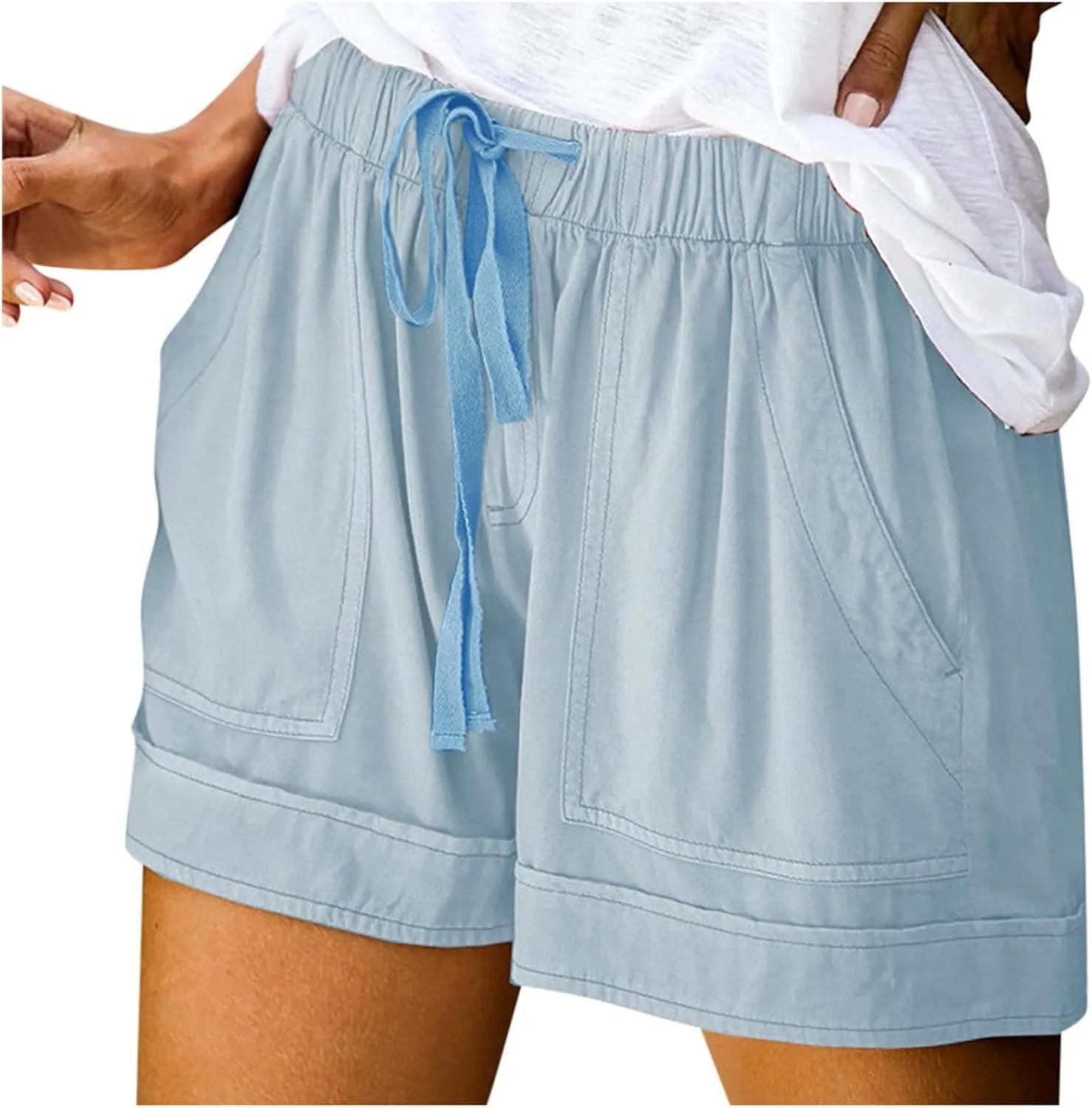 Mzkdieey женские шорты с кулиской и эластичным поясом
Mzkdieey женские шорты с кулиской и эластичным поясом