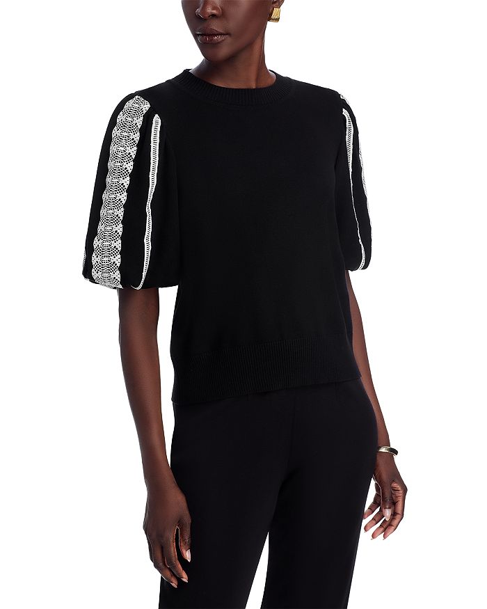 Блуза с объемными рукавами и вышивкой Misook, черный
Блуза с объемными рукавами и вышивкой Misook, черный