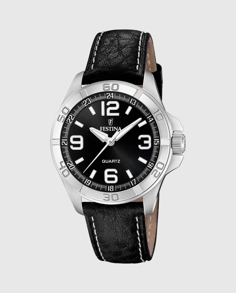 F20444/1 Мужские часы из черной кожи Festina, черный
F20444/1 Мужские часы из черной кожи Festina, черный