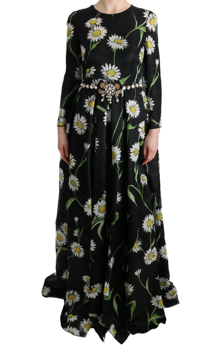 Элегантное макси-платье с подсолнухами и кристаллами Dolce & Gabbana, мультиколор
Элегантное макси-платье с подсолнухами и кристаллами Dolce & Gabbana, мультиколор
