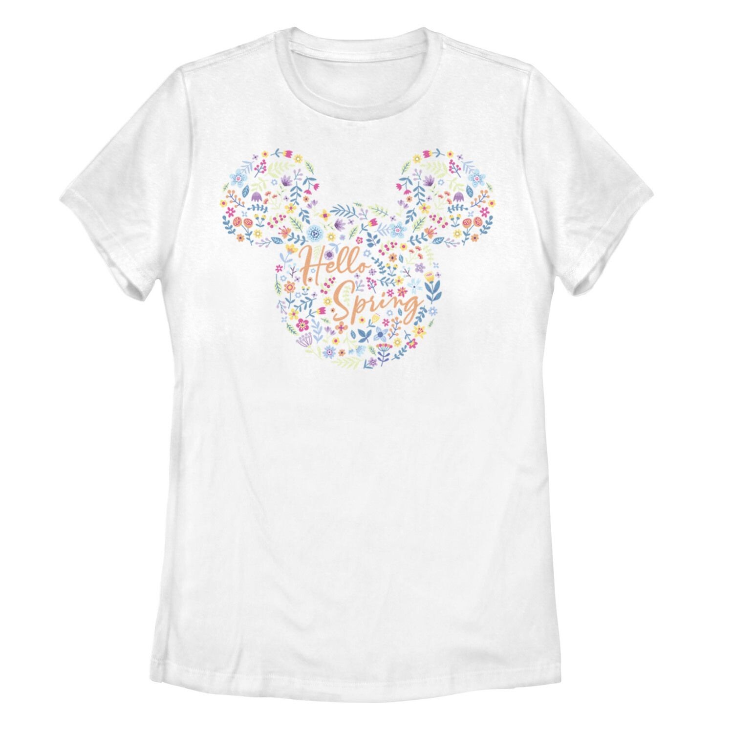 Детская футболка Disney's Mickey & Friends Mickey Hello Spring с цветочным наполнением Licensed Character, белый 
Детская футболка Disney's Mickey & Friends Mickey Hello Spring с цветочным наполнением Licensed Character, белый